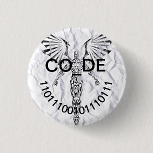 Badge Rond 2,50 Cm Pin hack - Co_De 11011100101110111