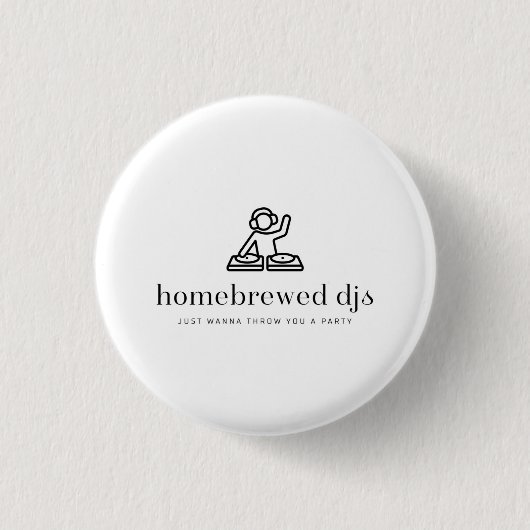 Badge Rond 2,50 Cm Pin HBDJ (Devant)