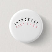 Badge Rond 2,50 Cm Pin introverti de bande de fille (Devant)