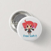 Badge Rond 2,50 Cm Pin Kasane Teto (Devant & derrière)