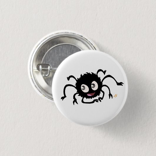 Badge Rond 2,50 Cm Pin mignon de bouton d'araignée (Devant & derrière)