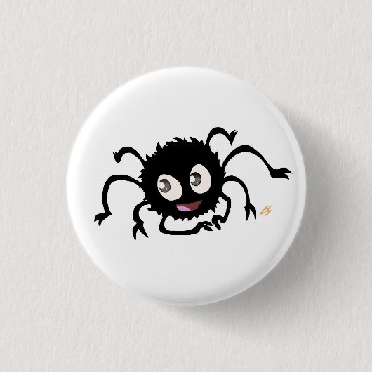 Badge Rond 2,50 Cm Pin mignon de bouton d'araignée (Devant)