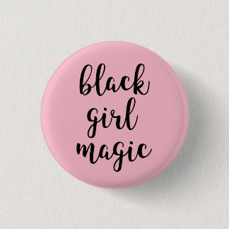 Badge Rond 2,50 Cm Pin noir de magie de fille