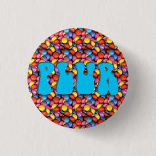 Badge Rond 2,50 Cm Pin "PLUR" de Candy Aqua