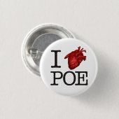 Badge Rond 2,50 Cm Pin « Poe Heart » (Devant & derrière)