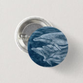 Badge Rond 2,50 Cm Pin repéré de dauphins (Devant & derrière)