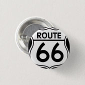 Badge Rond 2,50 Cm Pin « ROUTE 66 " (Devant & derrière)