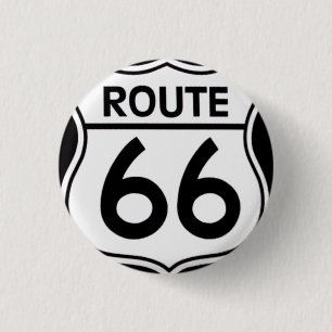 Badge Rond 2,50 Cm Pin « ROUTE 66 "