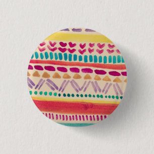 Badge Rond 2,50 Cm Pin tribal de motif par Megaflora