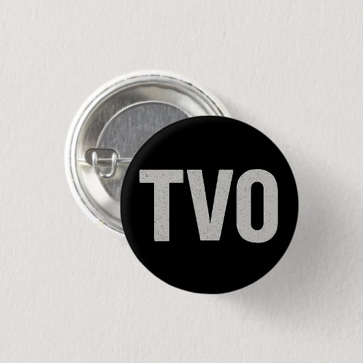 Badge Rond 2,50 Cm Pin TVO (Devant & derrière)