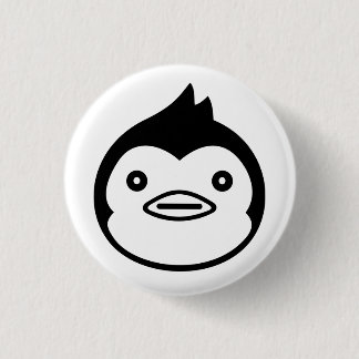 Badge Rond 2,50 Cm Pinceau de pingouin
