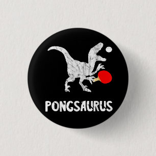 Badge Rond 2,50 Cm Ping Pong Dinosaures Pingpong Lecteur Dino Table D