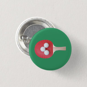 Badge Rond 2,50 Cm Ping Pong Paddle et Balls