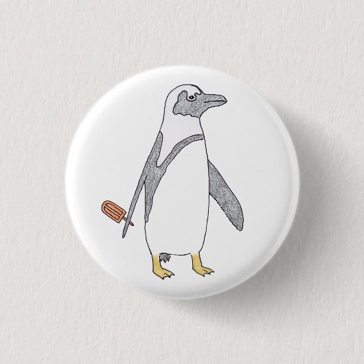 Badge Rond 2,50 Cm pingouin (Devant)