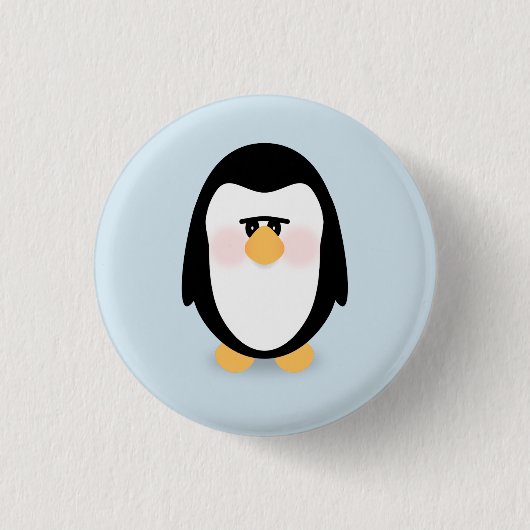 Badge Rond 2,50 Cm Pingouin (Devant)