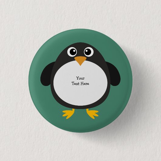 Badge Rond 2,50 Cm Pingouin potelé (personnalisable) (Devant)