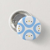Badge Rond 2,50 Cm Pingouins semi-transparents (Devant & derrière)