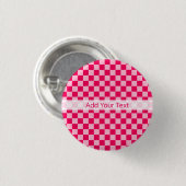 Badge Rond 2,50 Cm Pink Combination Classic Checkerboard par STaylor (Devant & derrière)