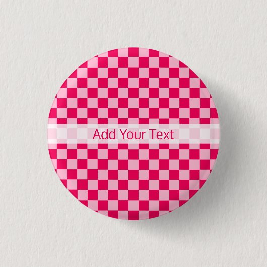Badge Rond 2,50 Cm Pink Combination Classic Checkerboard par STaylor (Devant)