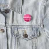 Badge Rond 2,50 Cm Pink Combination Classic Checkerboard par STaylor (En situation)