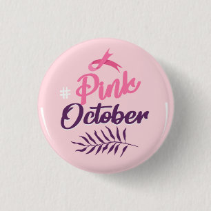Badge Rond 2,50 Cm Pink October