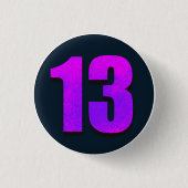 Badge Rond 2,50 Cm Pink Purple 13 Anniversaire (Devant)