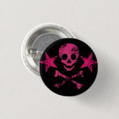 Badge Rond 2,50 Cm pink-skulls2 (Devant & derrière)