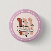 Badge Rond 2,50 Cm Pink The future is female feminist (Devant)