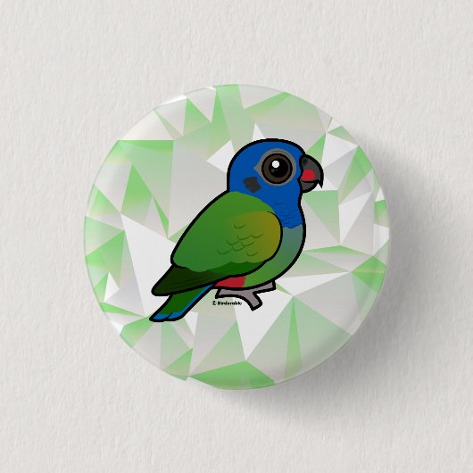 Badge Rond 2,50 Cm Pionus à tête bleue (Devant)