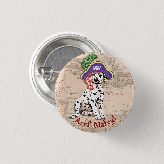 Badge Rond 2,50 Cm Pirate dalmate (Devant & derrière)