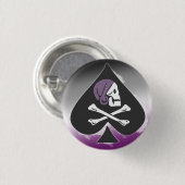 Badge Rond 2,50 Cm Pirate d'as (Devant & derrière)