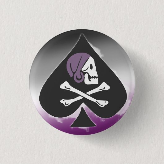 Badge Rond 2,50 Cm Pirate d'as (Devant)