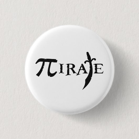 Badge Rond 2,50 Cm Pirate de symbole de pi (Devant)