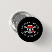 Badge Rond 2,50 Cm Pirate instantané (Devant & derrière)