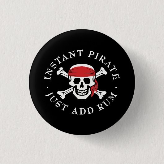 Badge Rond 2,50 Cm Pirate instantané (Devant)
