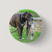 Badge Rond 2,50 Cm Pit Bull et Cat (Devant)
