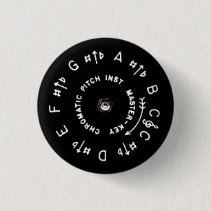 Badge Rond 2,50 Cm Pitchpipe noir petit