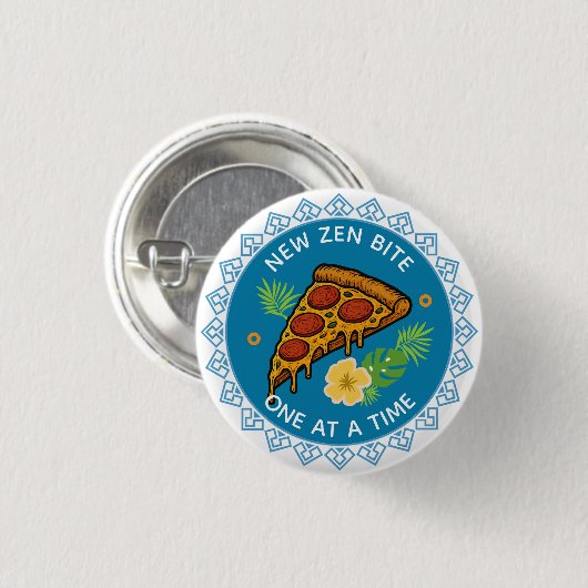 Badge Rond 2,50 Cm pizza (Devant & derrière)