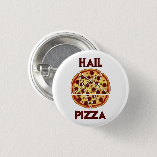 Badge Rond 2,50 Cm Pizza de grêle (Devant & derrière)