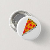 Badge Rond 2,50 Cm Pizza Slice Vintage (Devant & derrière)