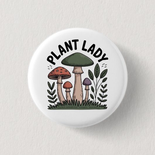 Badge Rond 2,50 Cm Plant Lady (Devant)