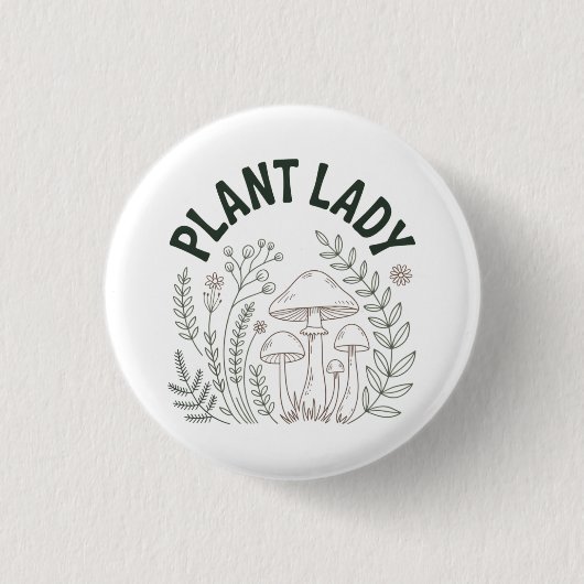 Badge Rond 2,50 Cm Plant lady (Devant)