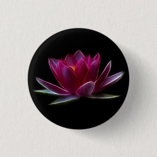Badge Rond 2,50 Cm Plante aquatique de fleur de Lotus