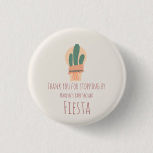 Badge Rond 2,50 Cm Plante de cactus moderne en pot Fête arc-en-ciel 