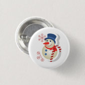 Badge Rond 2,50 Cm Plaque de marionnette de neige (Devant & derrière)