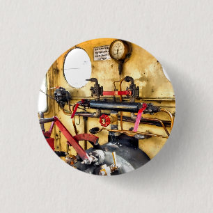 BADGE ROND 2,50 CM PLAQUE DE PIED DES TRAINS À VAPEUR