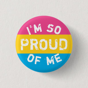 Badge Rond 2,50 Cm Plaque Drapeau Pansexual Sous Proud - Love i Love