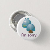 Badge Rond 2,50 Cm Plaque hippopotame (Devant & derrière)