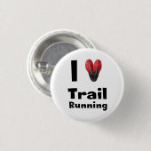 Badge Rond 2,50 Cm Plaque « I love Trail Running " (Devant & derrière)