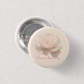 Badge Rond 2,50 Cm Plaque rose blanche et rose (Devant & derrière)
